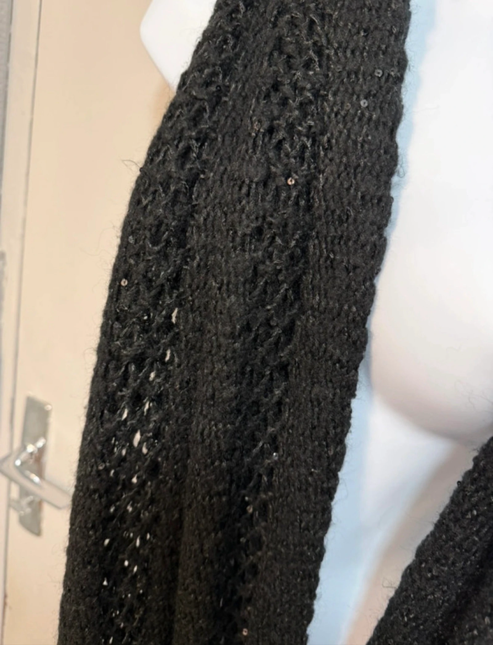 Shiny black neck scarf  Vero moda – photo 2